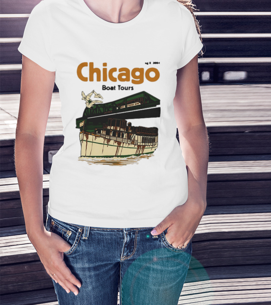 Dave Matthews Band Chicago Boat Tours August 8 2004 Vintage Concert T-Shirt