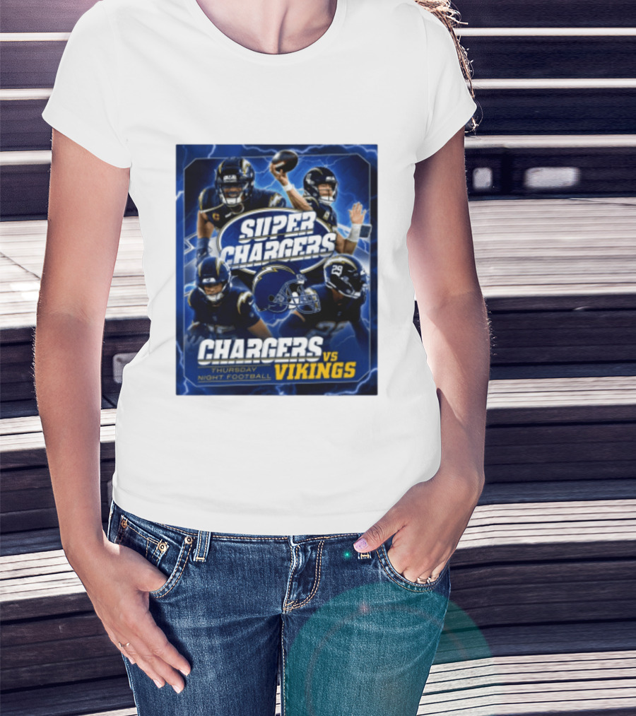 Super Chargers Vs Vikings Thursday Night Football 2025 T-Shirt