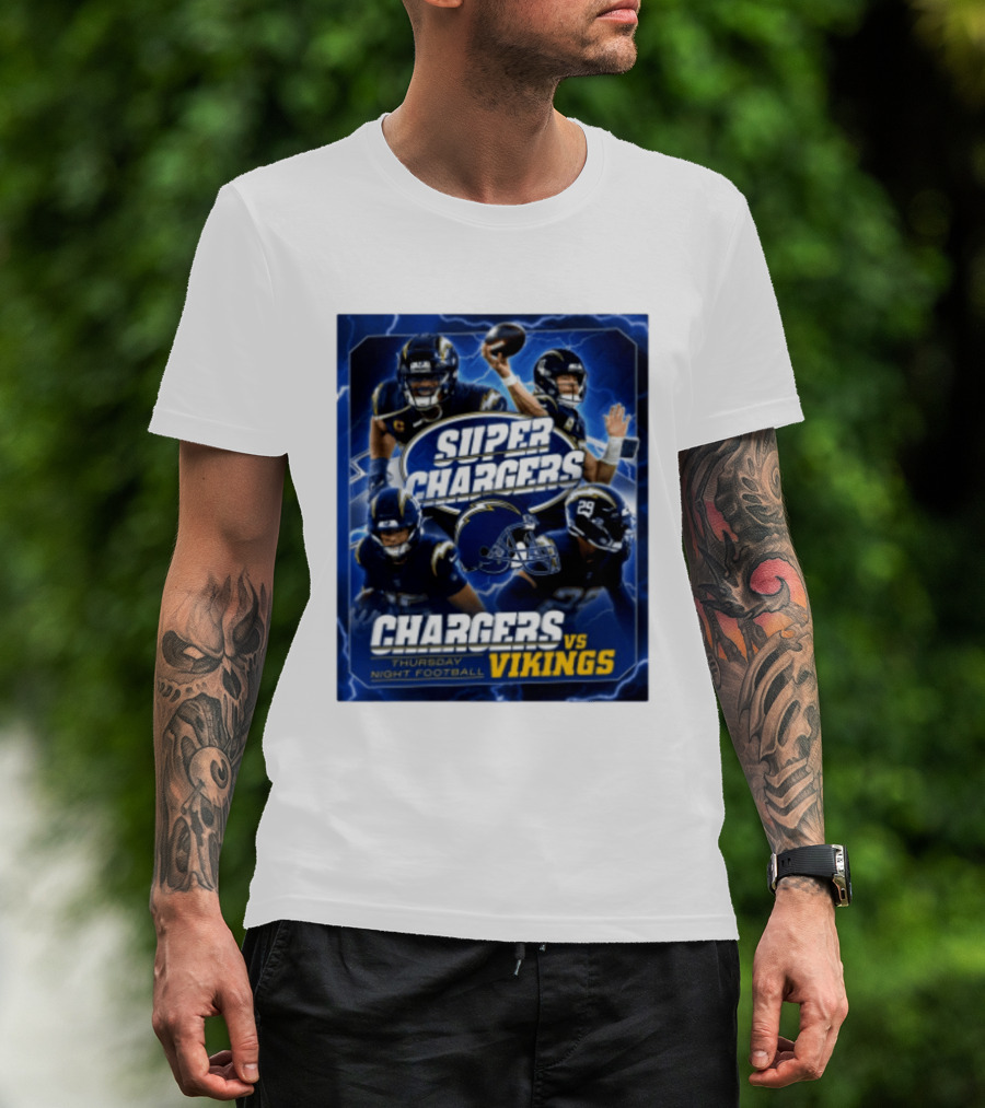 Super Chargers Vs Vikings Thursday Night Football 2025 T-Shirt