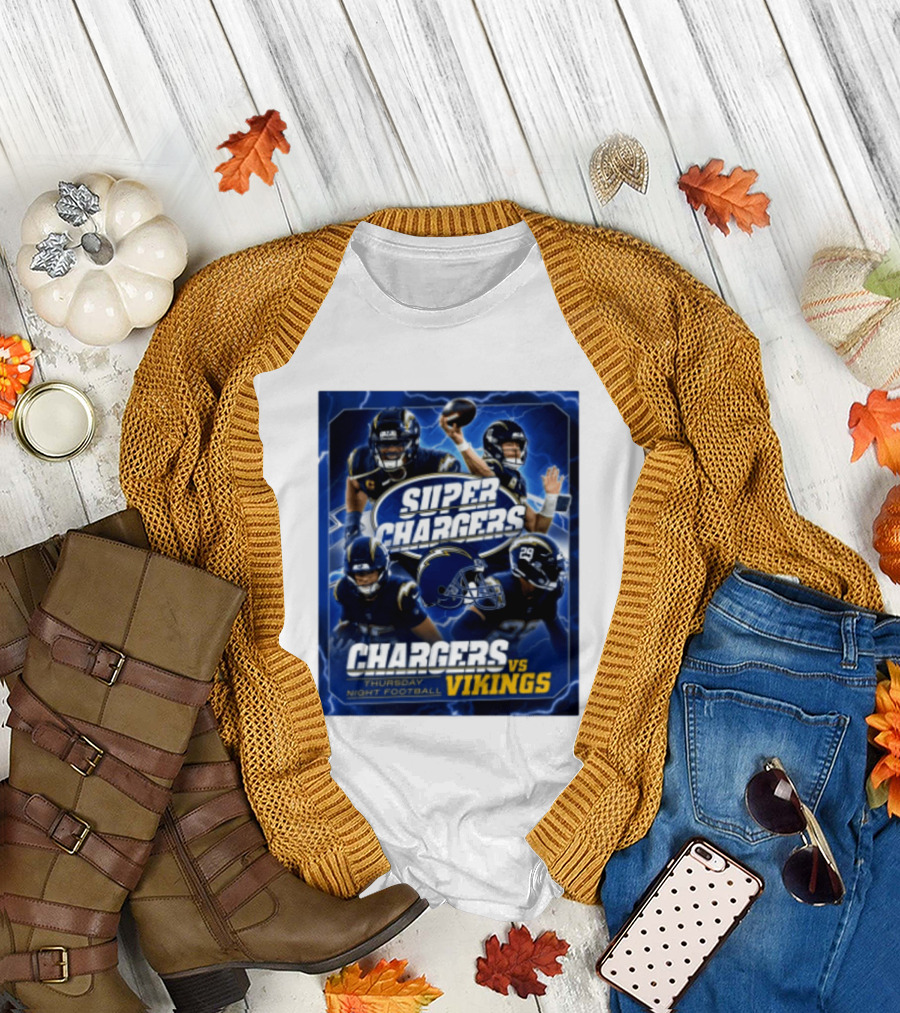 Super Chargers Vs Vikings Thursday Night Football 2025 T-Shirt