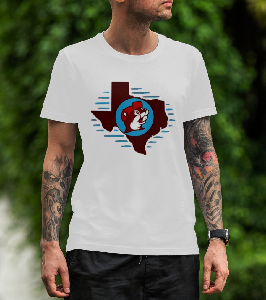 Buc Ees Texas Beaver Icon State Outline Trending T-Shirt