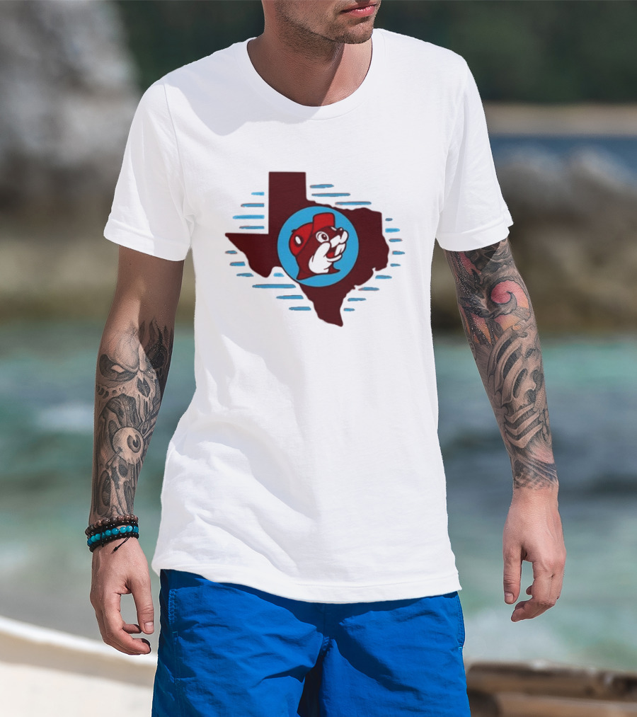Buc Ees Texas Beaver Icon State Outline Trending T-Shirt