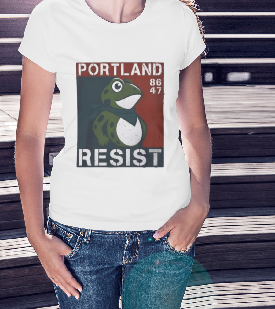 Portland Resist Frog 86 47 Protect The Frogs Trending Men T-Shirt