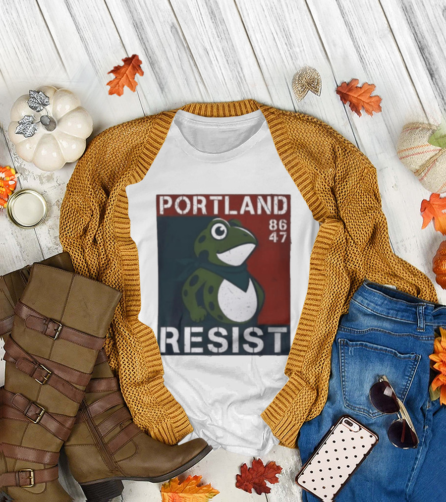 Portland Resist Frog 86 47 Protect The Frogs Trending Men T-Shirt