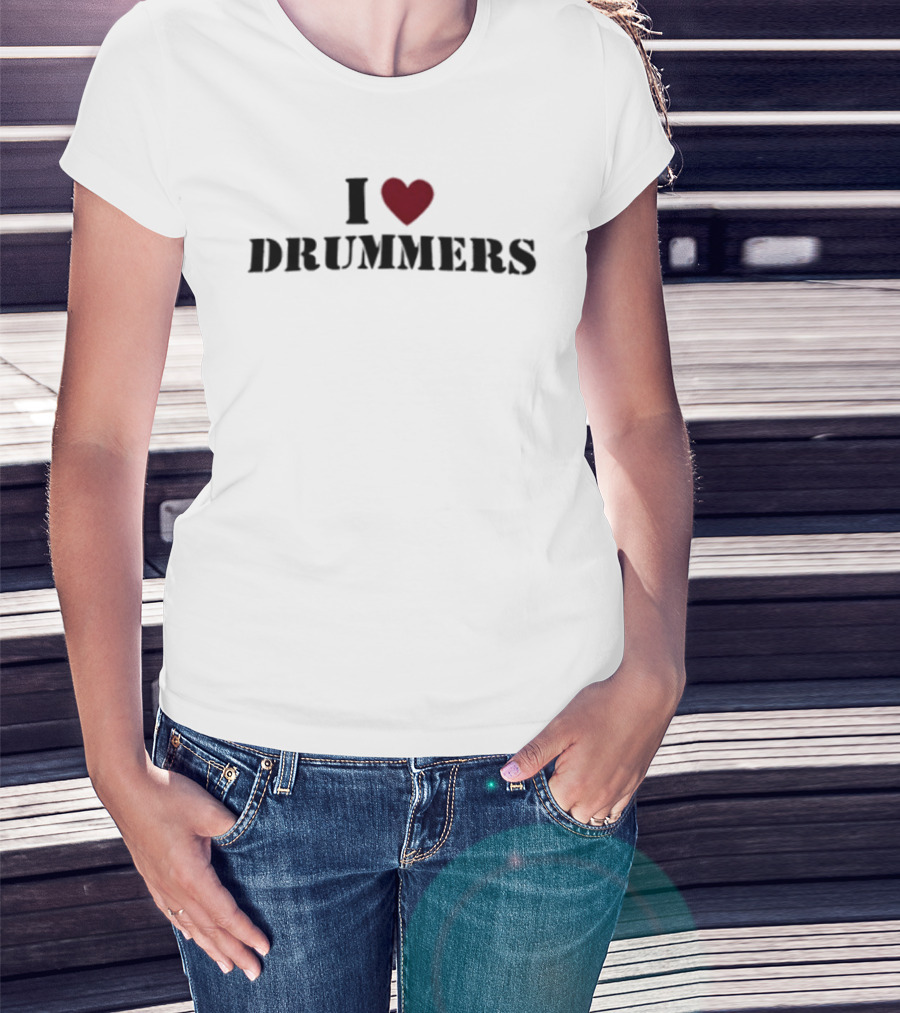 I Heart Drummers Passion Music T-Shirt