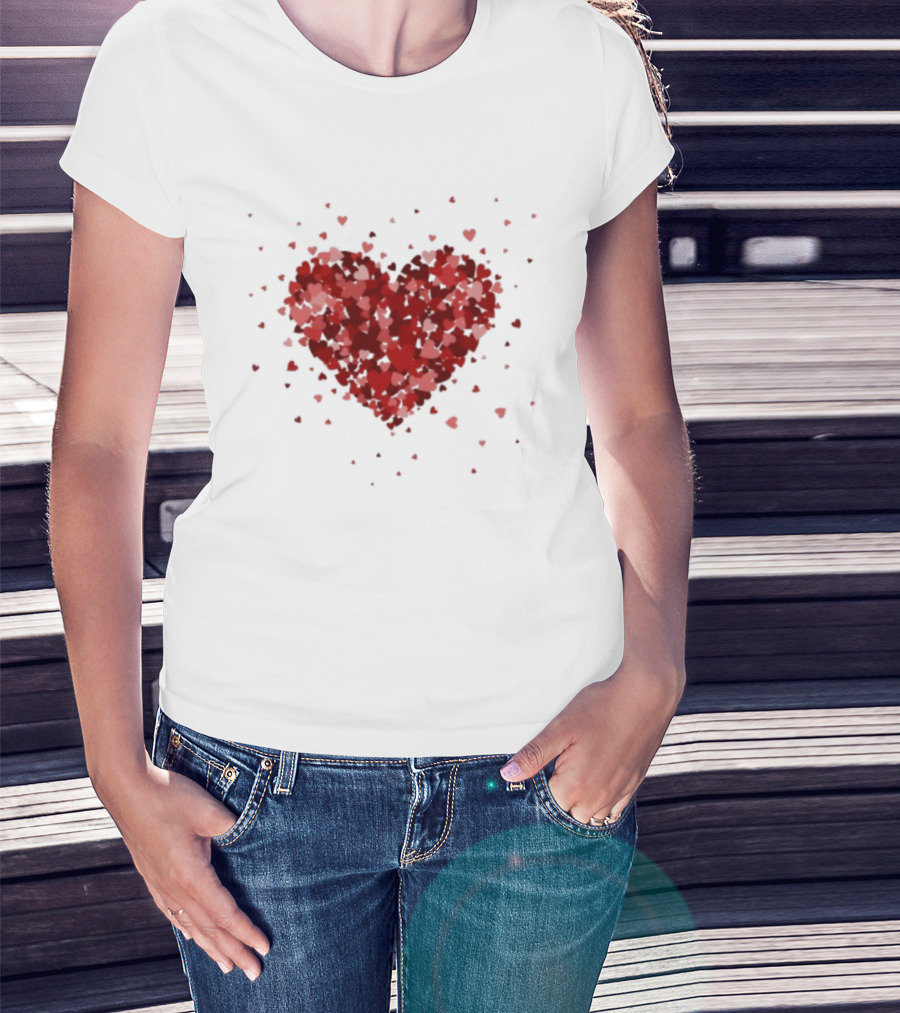 Romantic Valentine Tiny Hearts Xoxo Love T-Shirt