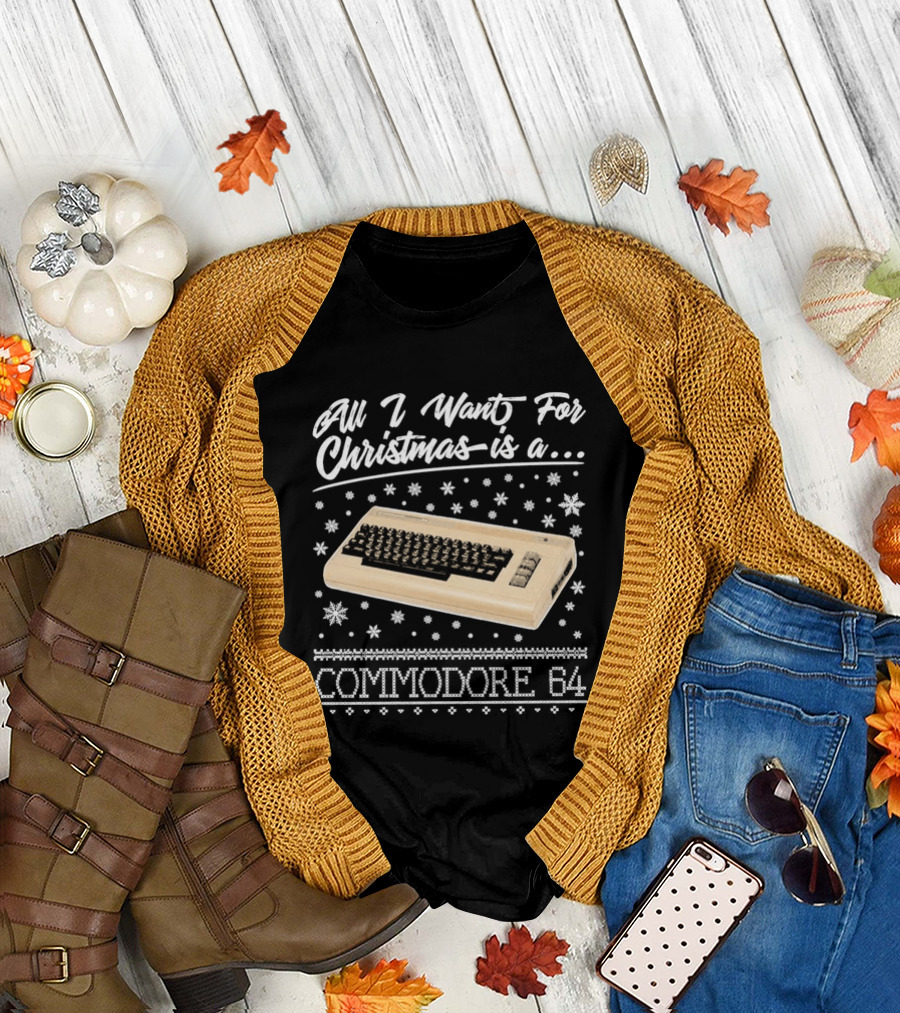All I Want For Christmas Is A Commodore 64 Nostalgia T-Shirt
