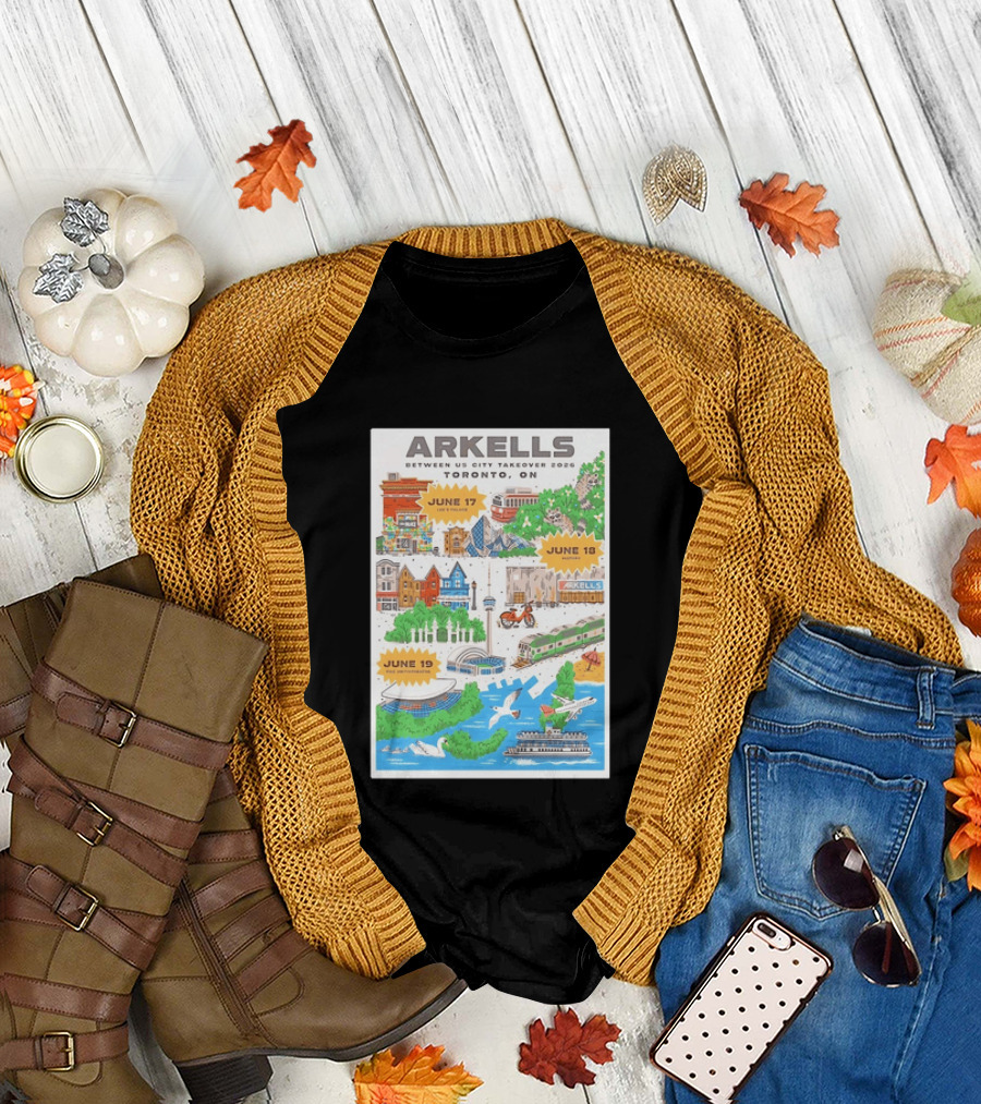 Arkells Between Us City Takeover 2026 Toronto ON June 17 18 19 Lee Palace History Roy Thomson Hall Venue Dates Streetcar CN Tower Green Spaces T-Shirt