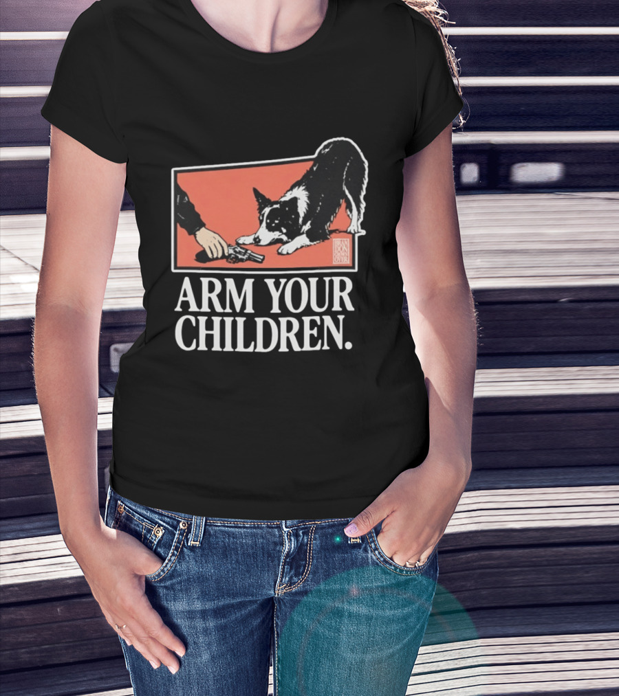 Arm Your Children Brandon Gone Over Dog T-Shirt