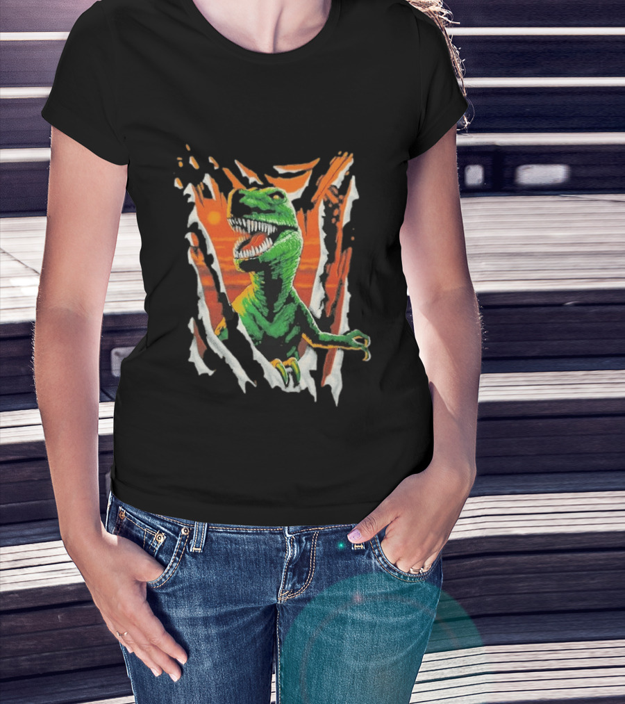 Liquid Blue Rex Dinosaur Jurassic Ripped Claw T-Shirt
