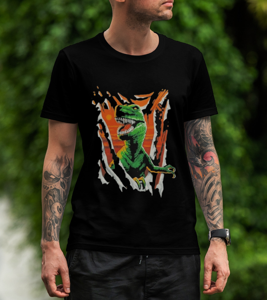 Liquid Blue Rex Dinosaur Jurassic Ripped Claw T-Shirt