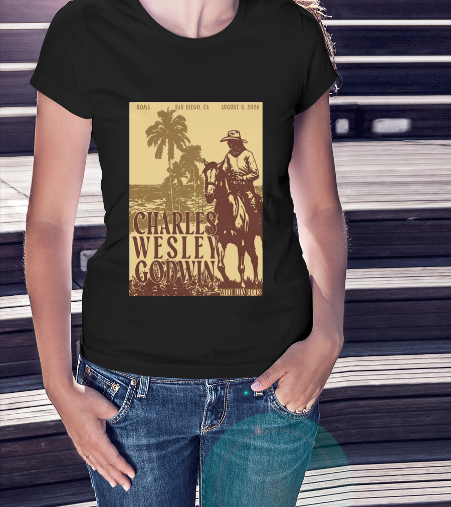 SOMA San Diego CA August 8 2026 Charles Wesley Godwin With Lilly Hiatt T-Shirt