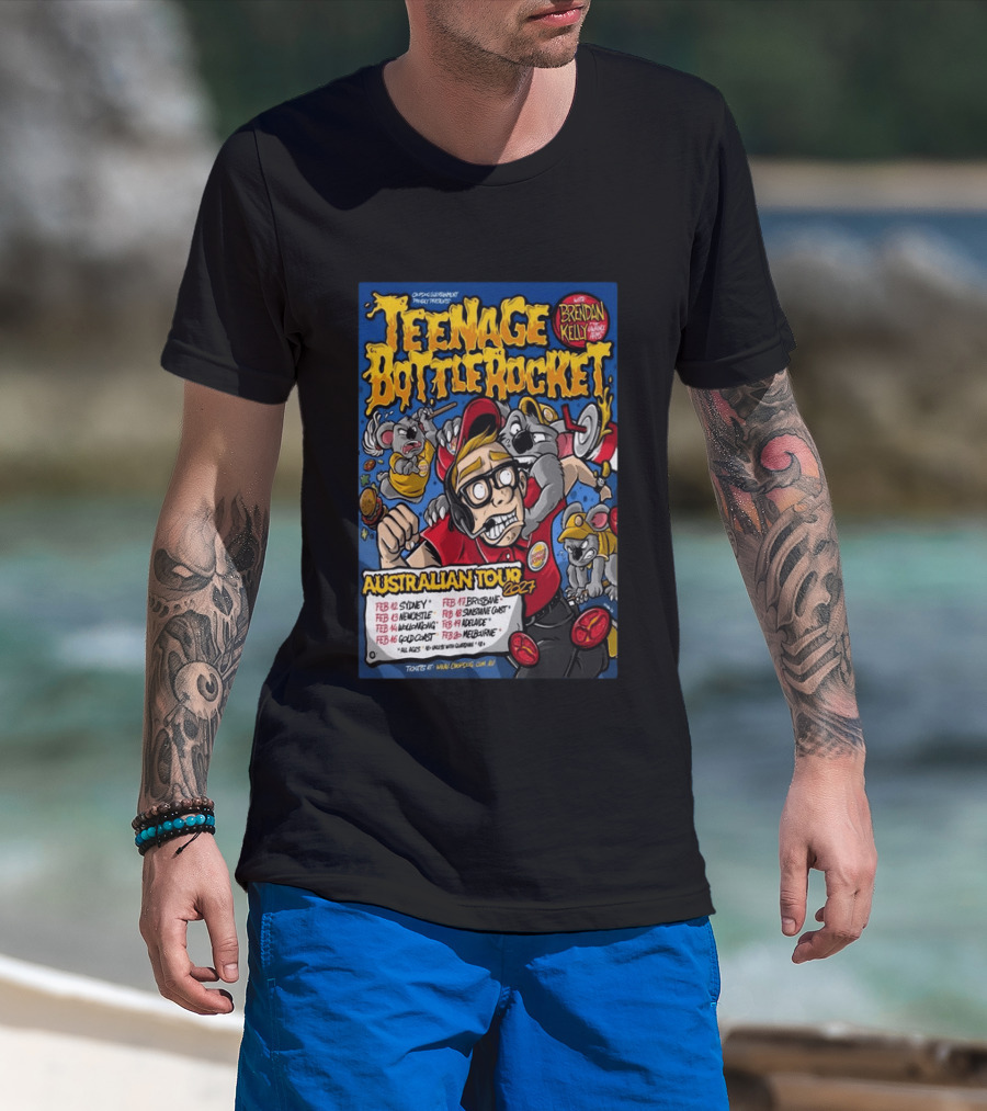 Teenage Bottle Rocket Australian Tour 2024 With Brendan Kelly Dates And Cities T-Shirt