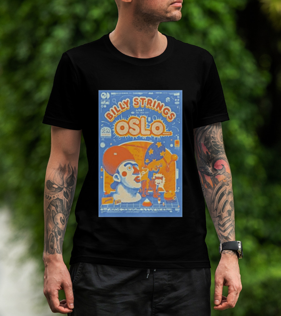 Billy Strings Live Oslo Norway 06.10 Tour Event T-Shirt