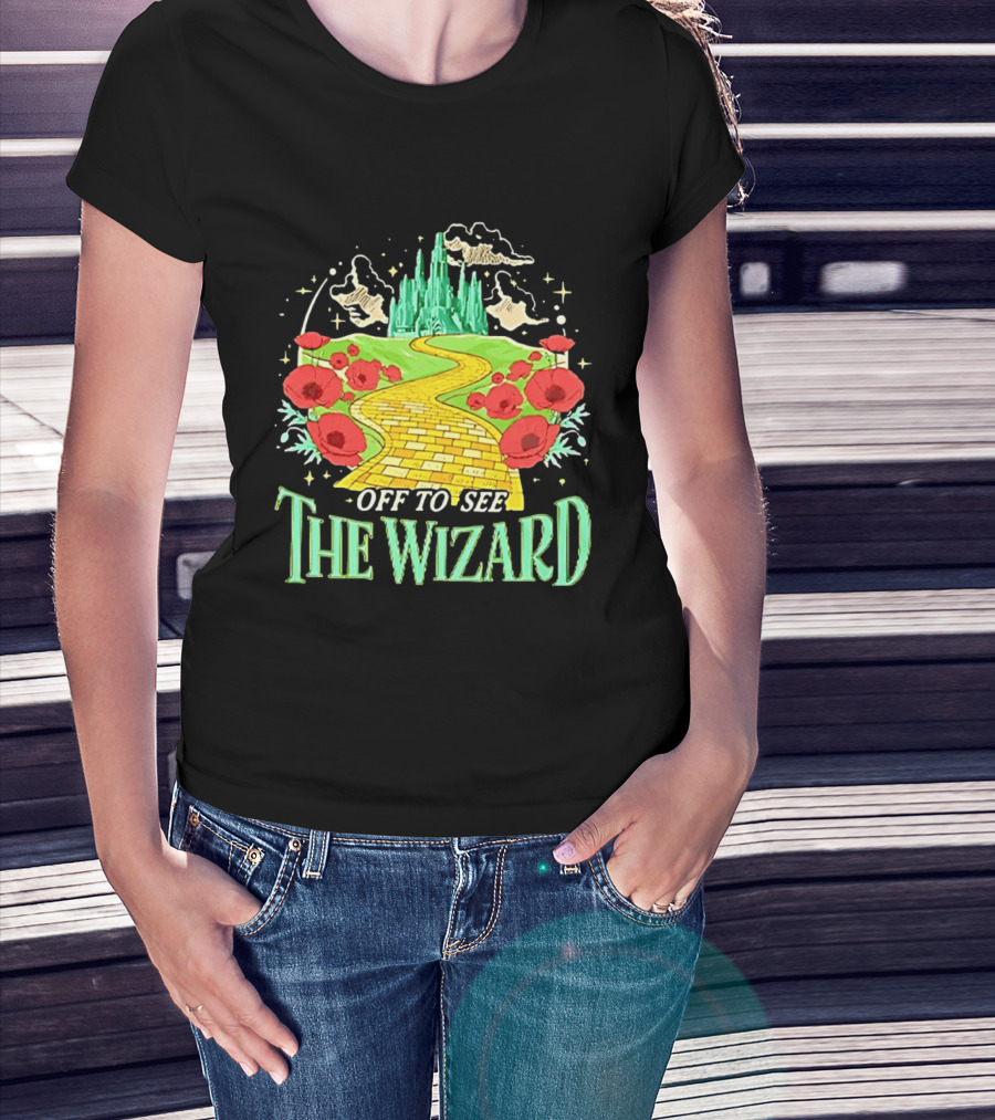 Off To See The Wizard Yellow Brick Road Fantasy Longsleeve T-Shirt