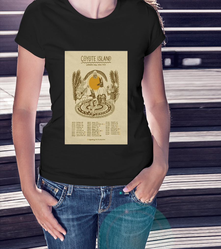 Coyote Island Summer Fall 2026 Tour Portland Boise Berkeley Petaluma T-Shirt