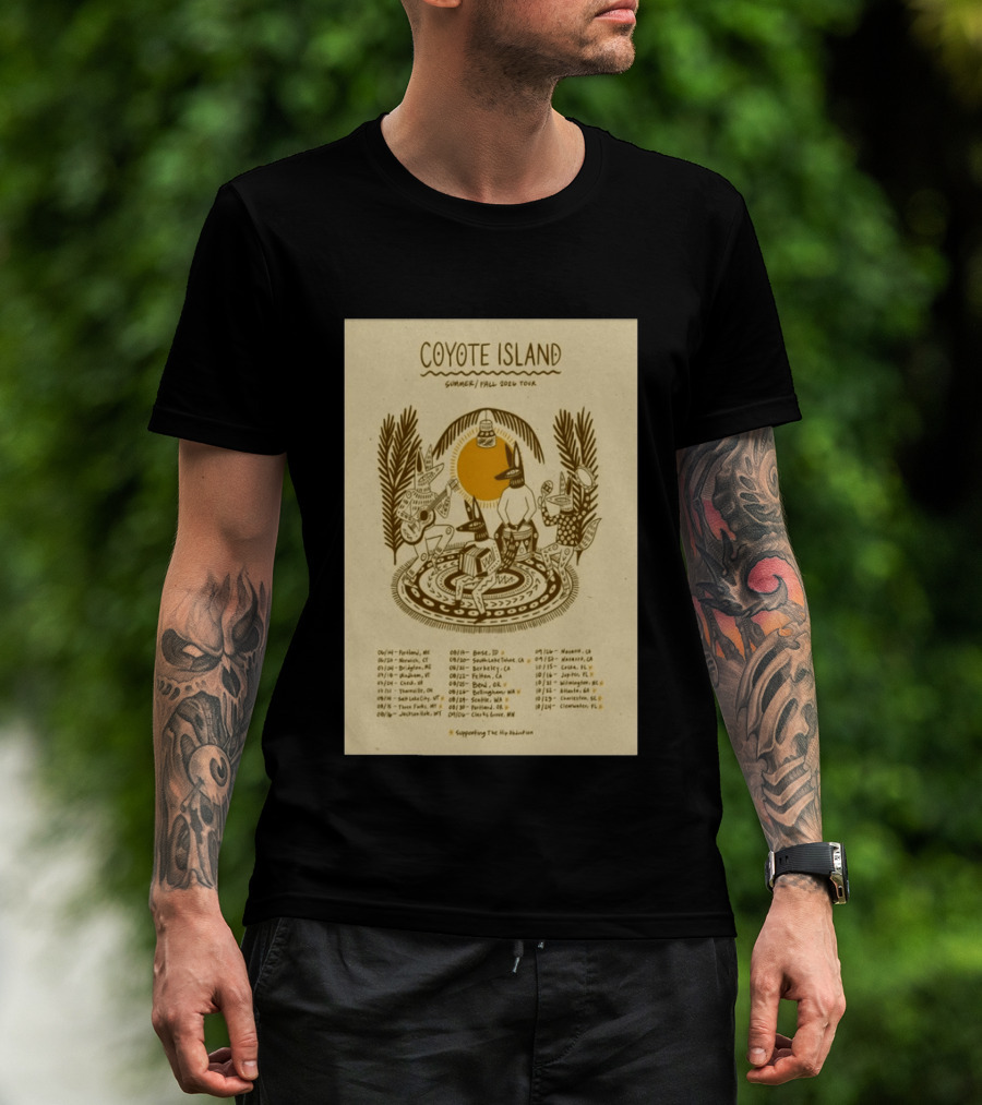 Coyote Island Summer Fall 2026 Tour Portland Boise Berkeley Petaluma T-Shirt