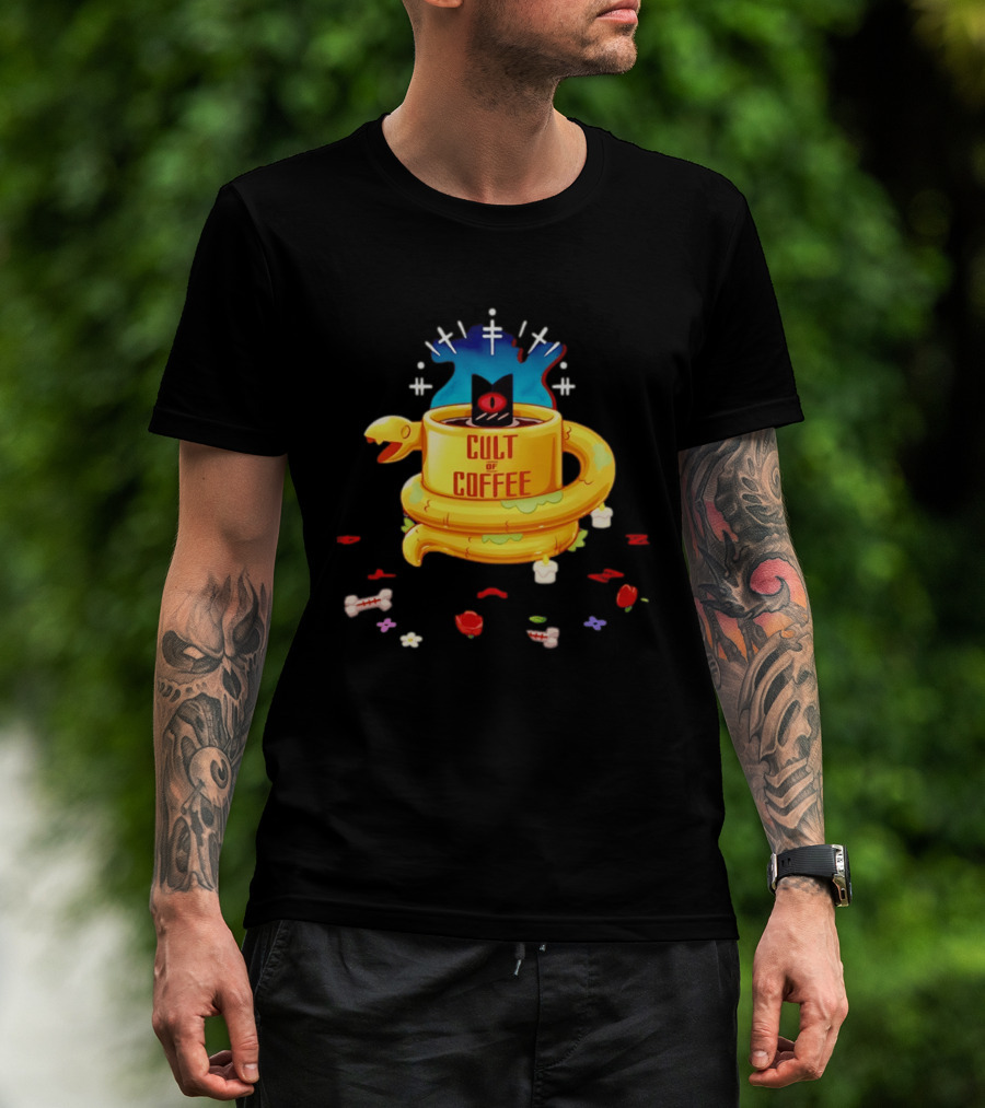 Cult Of Coffee Occult Snake Candle Witchcraft Cup T-Shirt