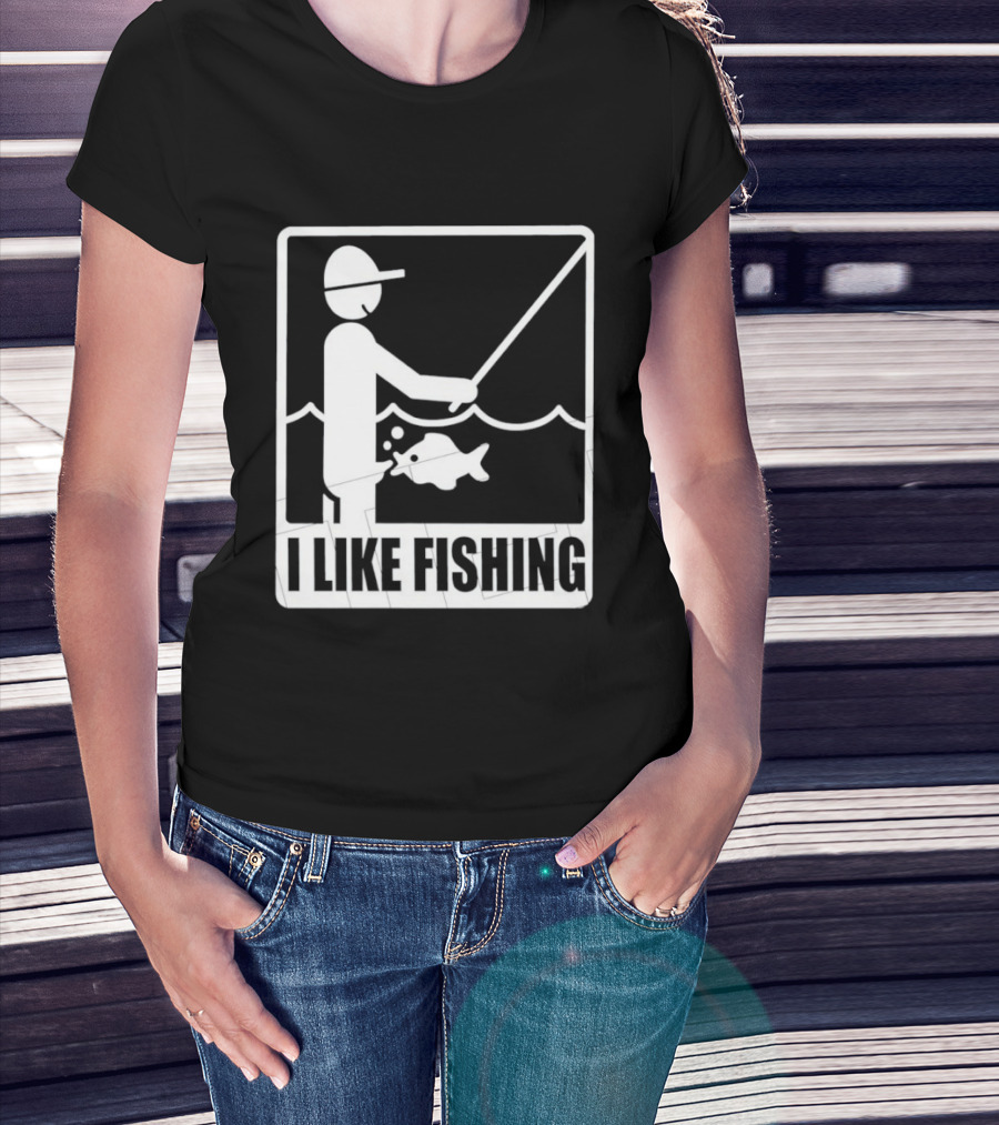 I Like Fishing Fisherman Angler Catching Fish T-Shirt