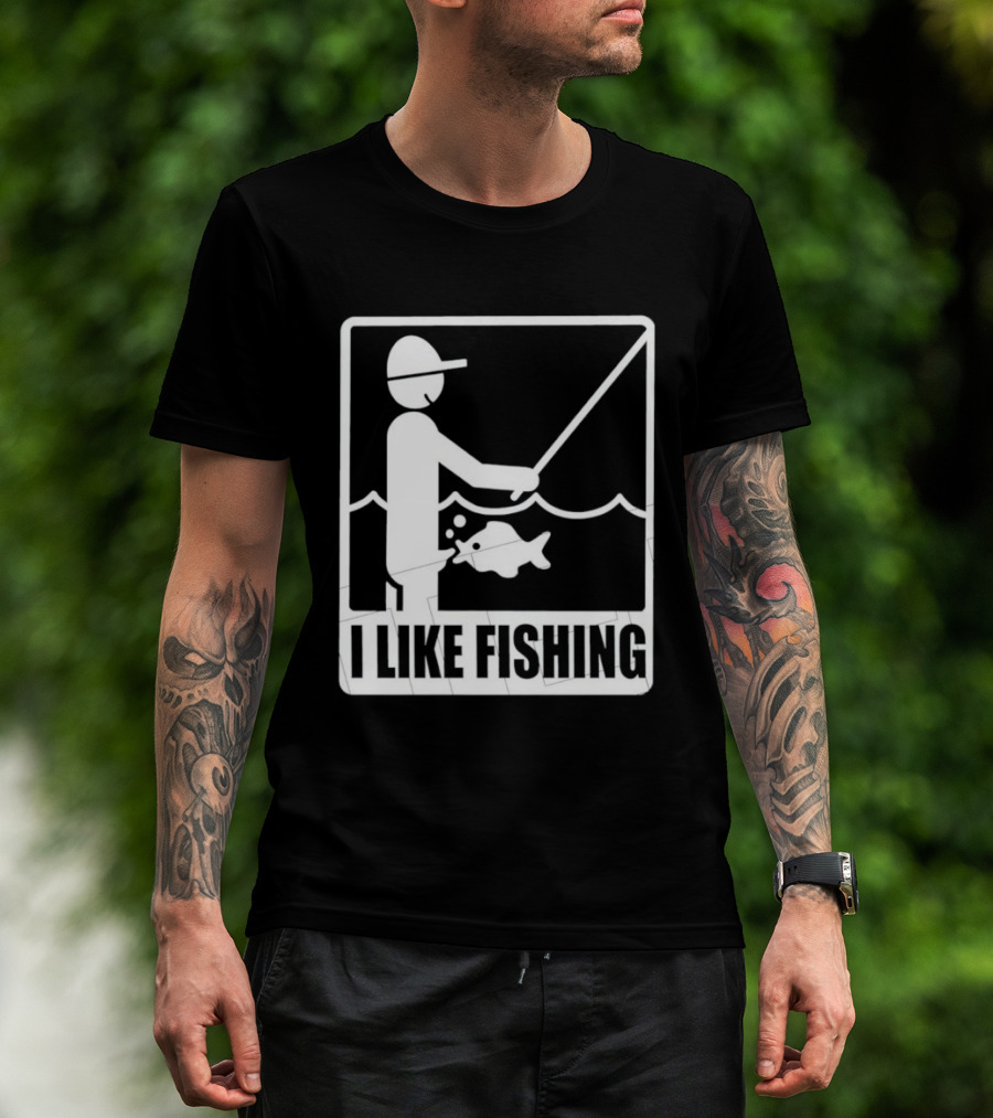 I Like Fishing Fisherman Angler Catching Fish T-Shirt