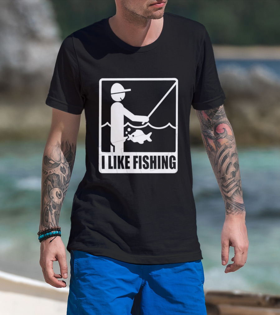 I Like Fishing Fisherman Angler Catching Fish T-Shirt