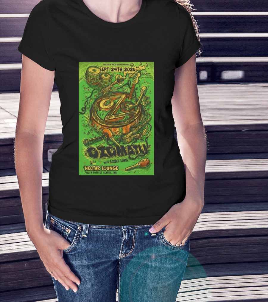 Ozomatli At Nectar Lounge Seattle With Lobo Lara September 24th 2026 T-Shirt