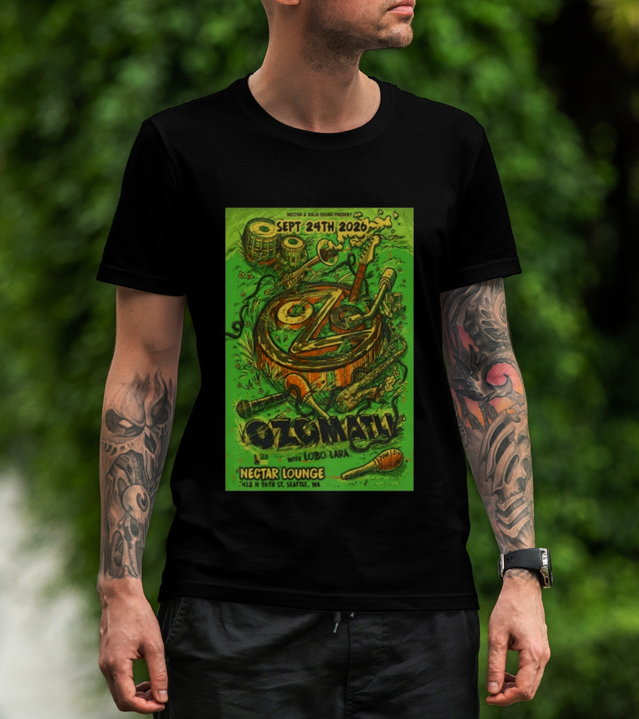 Ozomatli At Nectar Lounge Seattle With Lobo Lara September 24th 2026 T-Shirt