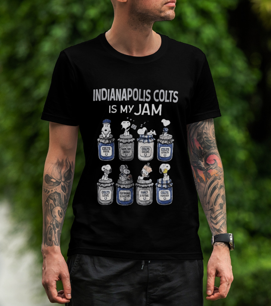 Indianapolis Colts Is My Jam Snoopy Colts Pride Family Forever T-Shirt
