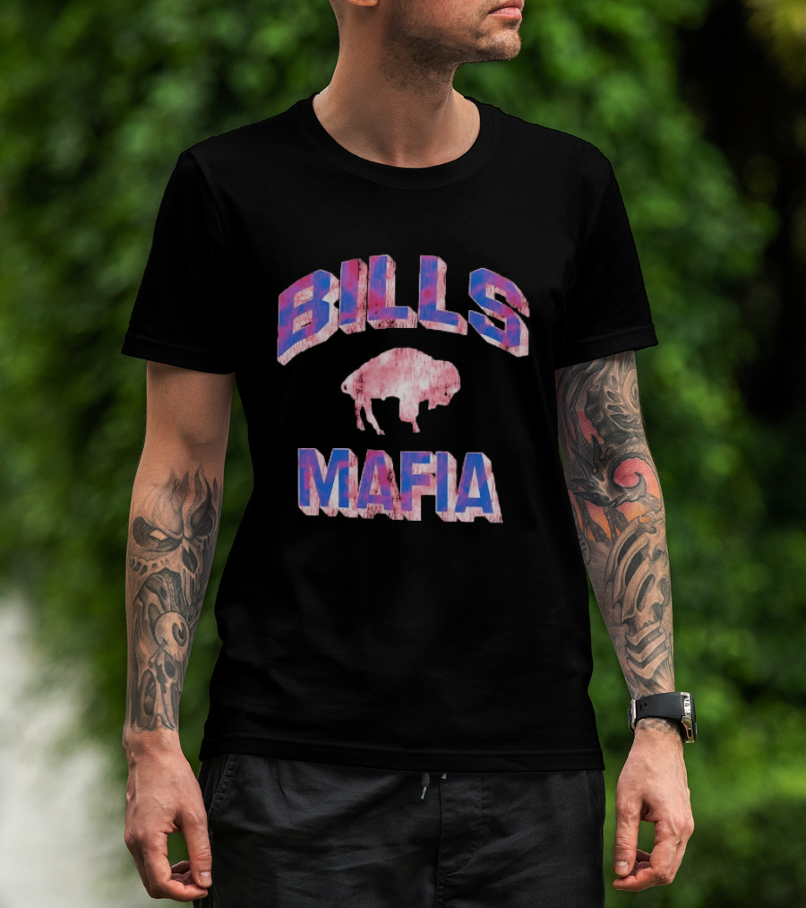 Bills Mafia Distressed Buffalo Bills Football T-Shirt