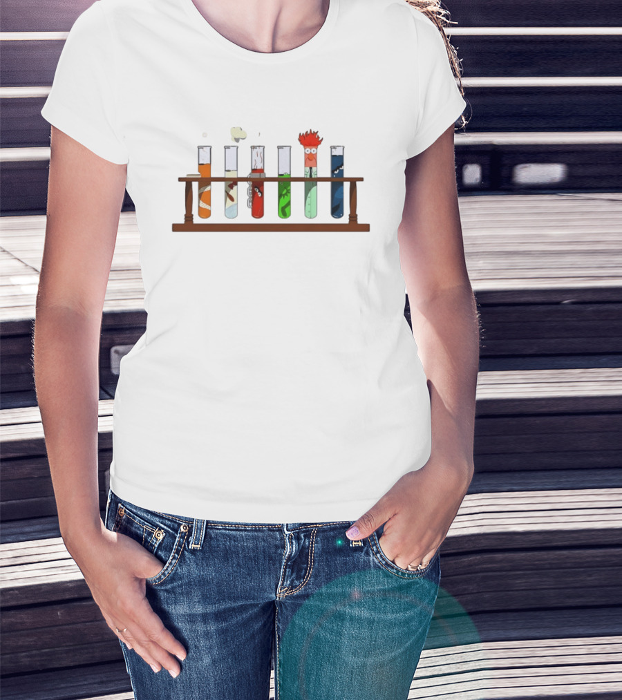 Beaker The Muppets Lab Test Tubes Rack Chemistry Experiment T-Shirt