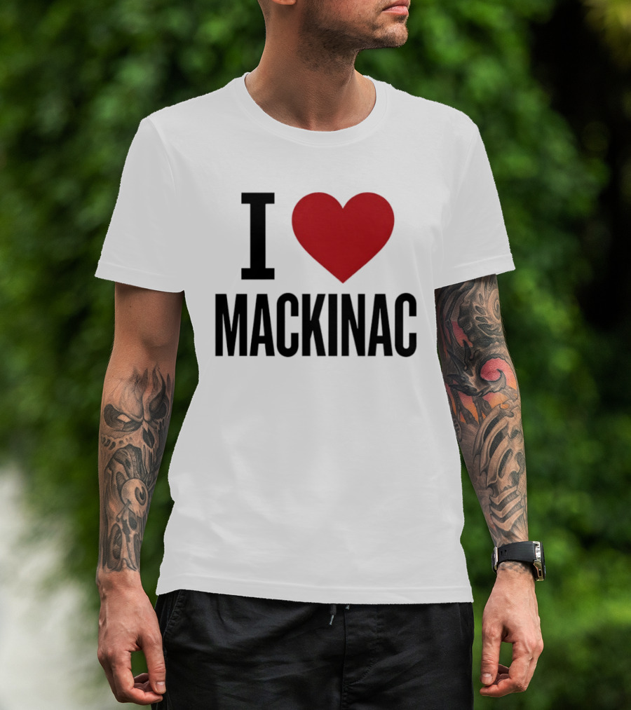 I Love Mackinac Michigan Travel Vacation T-Shirt