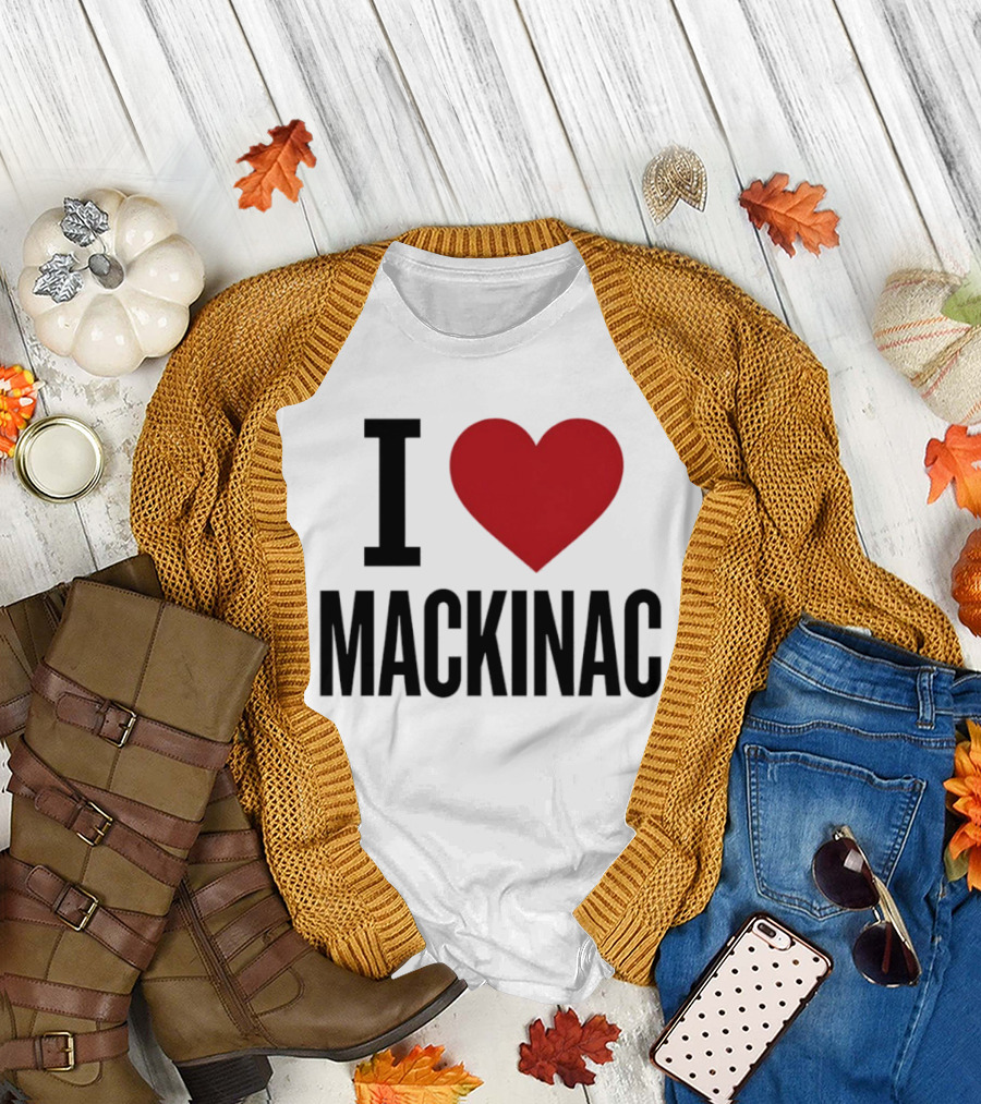 I Love Mackinac Michigan Travel Vacation T-Shirt
