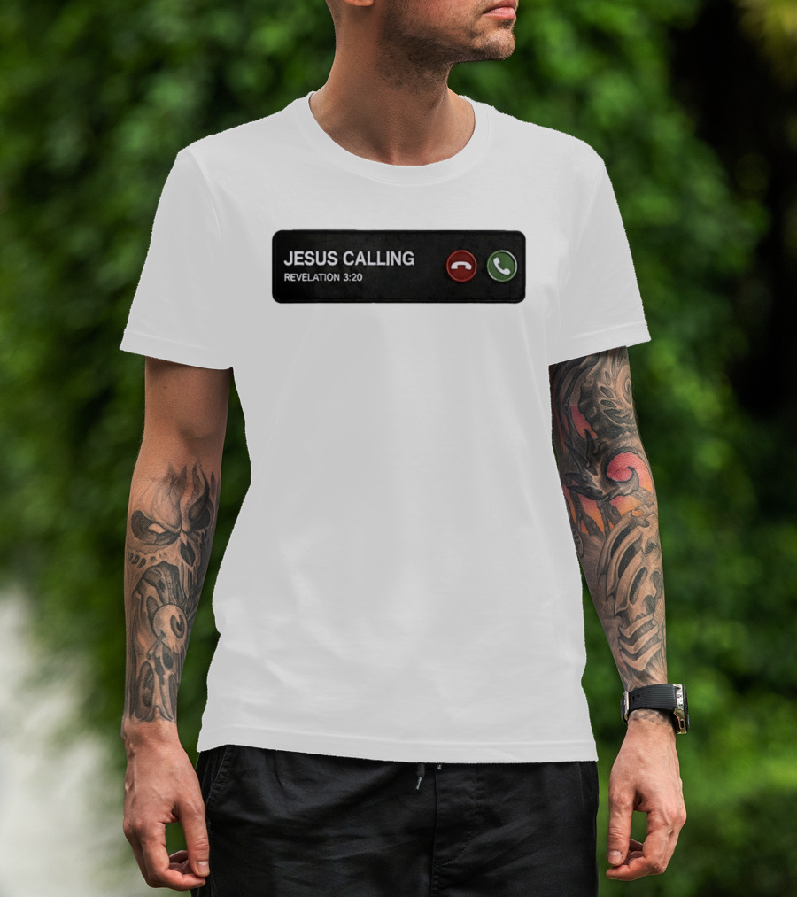 Jesus Calling Revelation 3 20 Christian Phone T-Shirt
