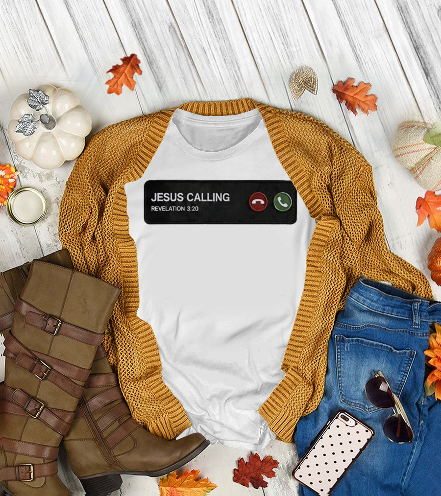 Jesus Calling Revelation 3 20 Christian Phone T-Shirt