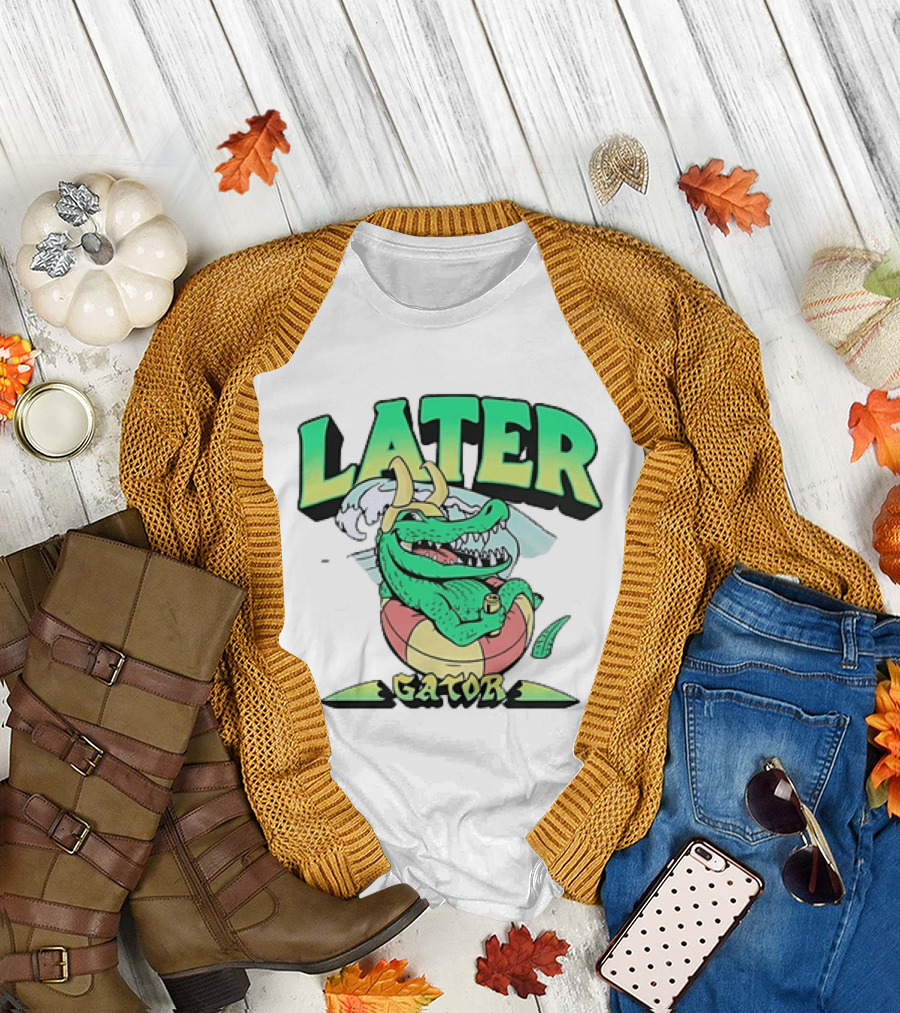 Later Gator Loki Alligator Marvel Disney Plus Floating Relaxation T-Shirt