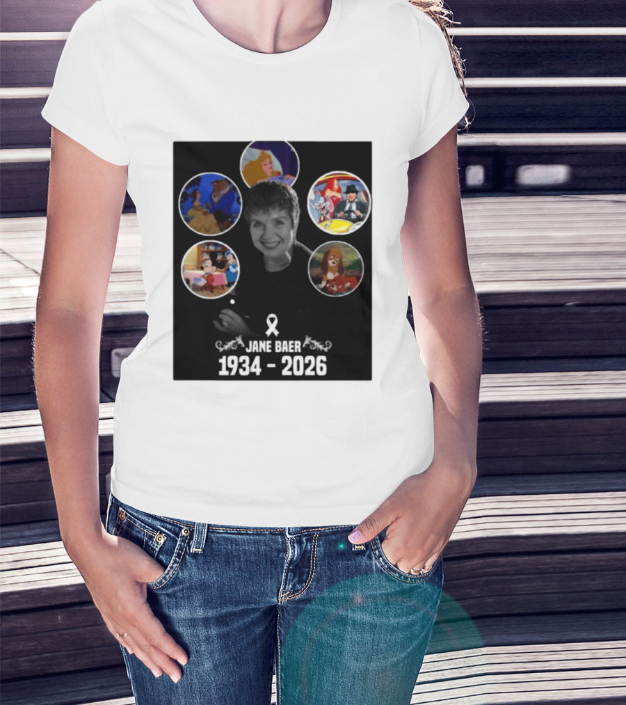 Jane Baer 1934 2026 Beauty And The Beast Sleeping Beauty Dumbo Mary Poppins Fox And The Hound Mickey Mouse T-Shirt