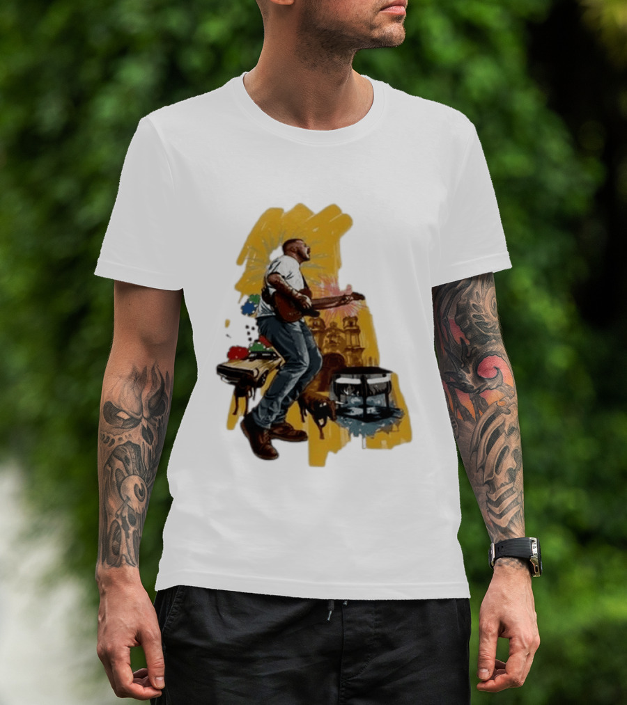 Zach Bryan Salt Lake City Utah August 7 2026 Tour Guitar Performance T-Shirt