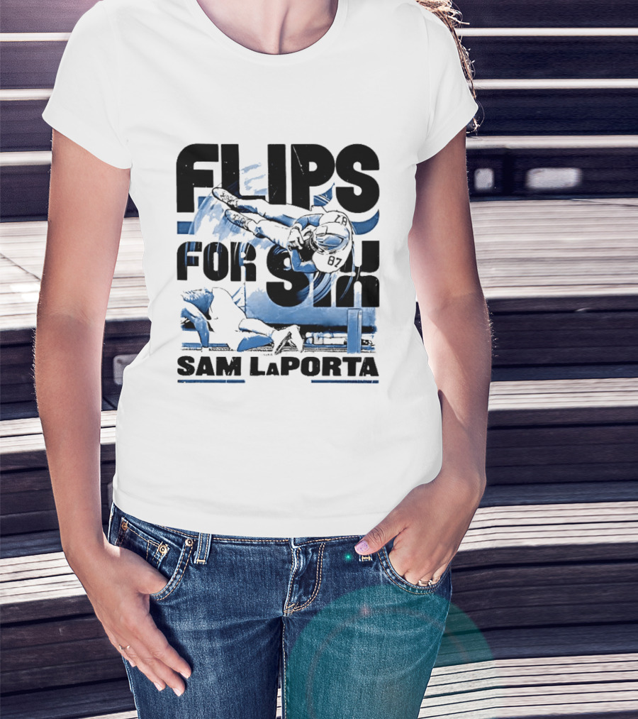 Sam Laporta Flips For Six Detroit Football T-Shirt