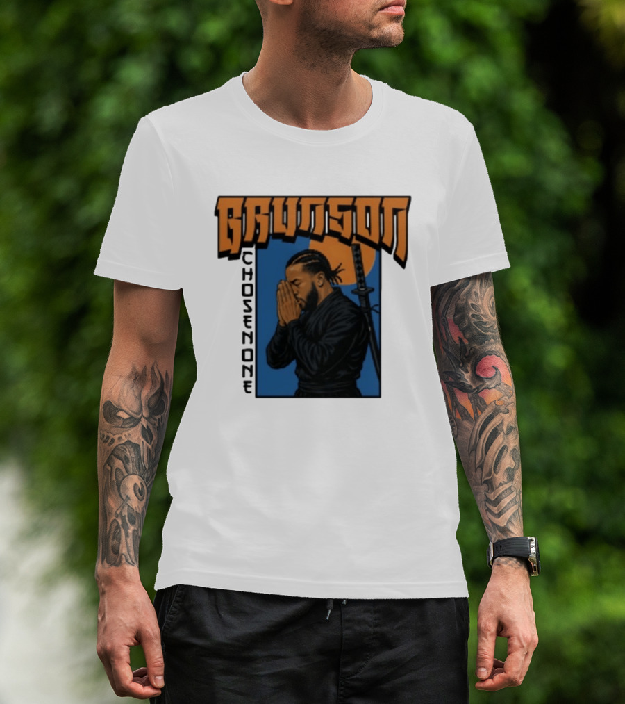 Brunson Chosen One Samurai Style Meditation And Sword T-Shirt