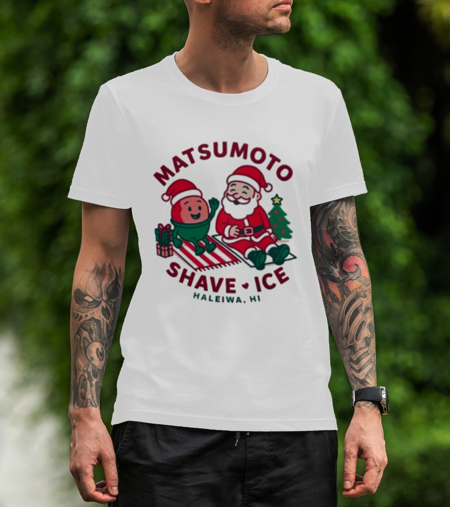 Matsumoto Shave Ice Christmas Haleiwa HI Santa Holiday 2025 T-Shirt