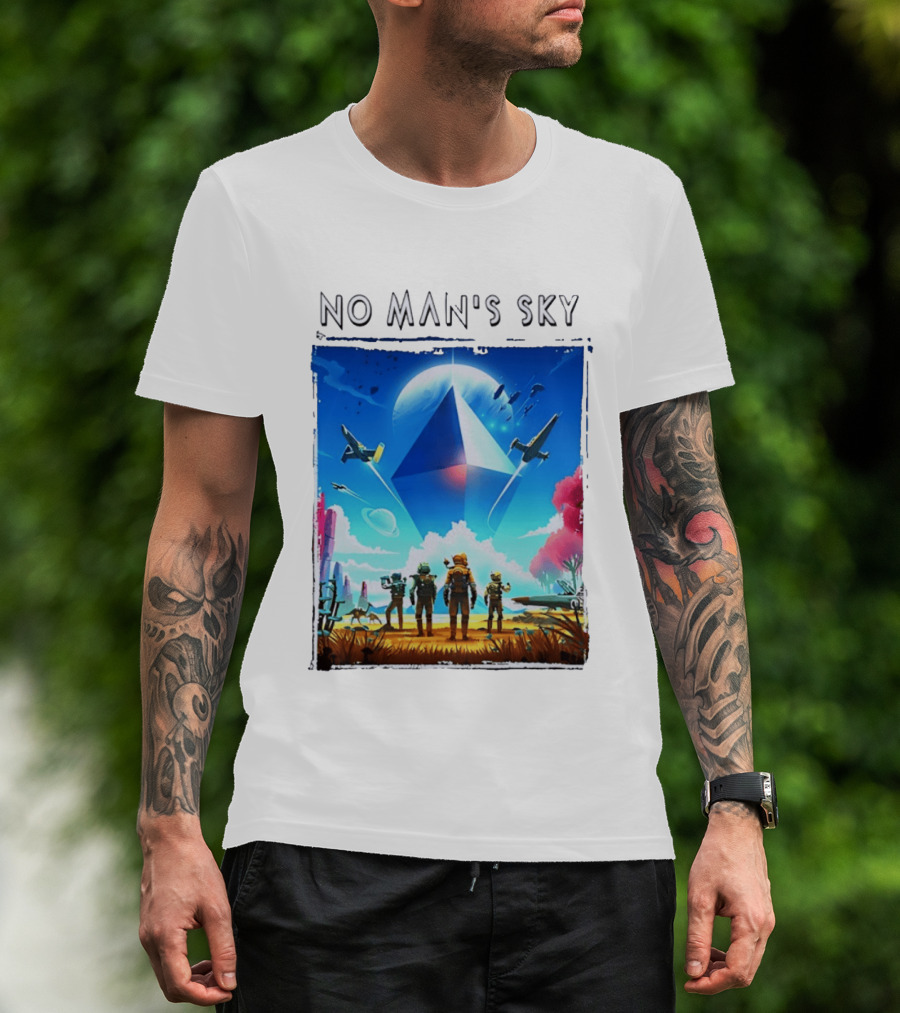 No Man's Sky Adventure With Spacecrafts And Explorers T-Shirt