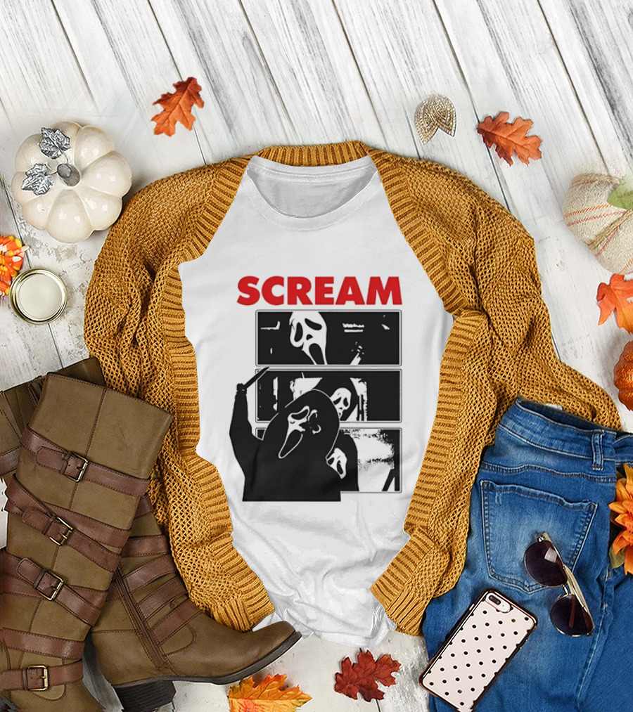 Scream Ghostface Slasher Horror Movie 90s T-Shirt