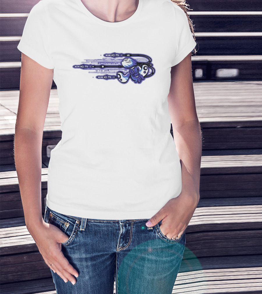 Techno Virus Digitalvirus No1 Cyber Character With Circuit T-Shirt