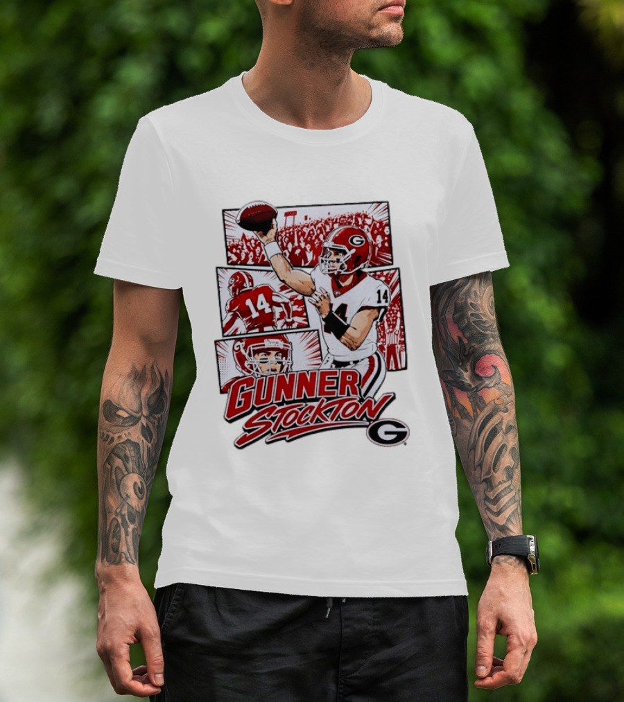 Gunner Stockton Georgia Bulldogs Football Player 14 T-Shirt