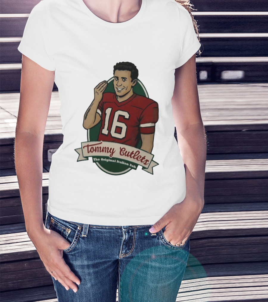 Tommy DeVito 16 Football Jersey Tommy Cutlets The Original Italian Sub T-Shirt