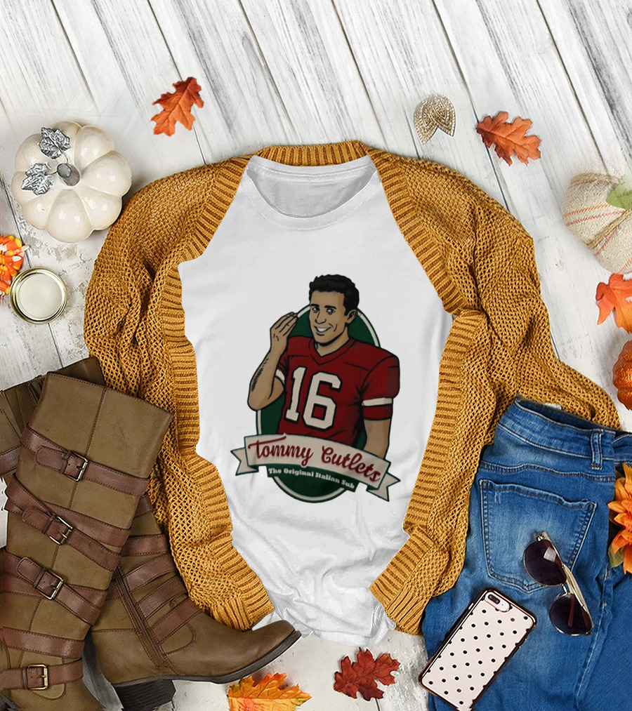 Tommy DeVito 16 Football Jersey Tommy Cutlets The Original Italian Sub T-Shirt