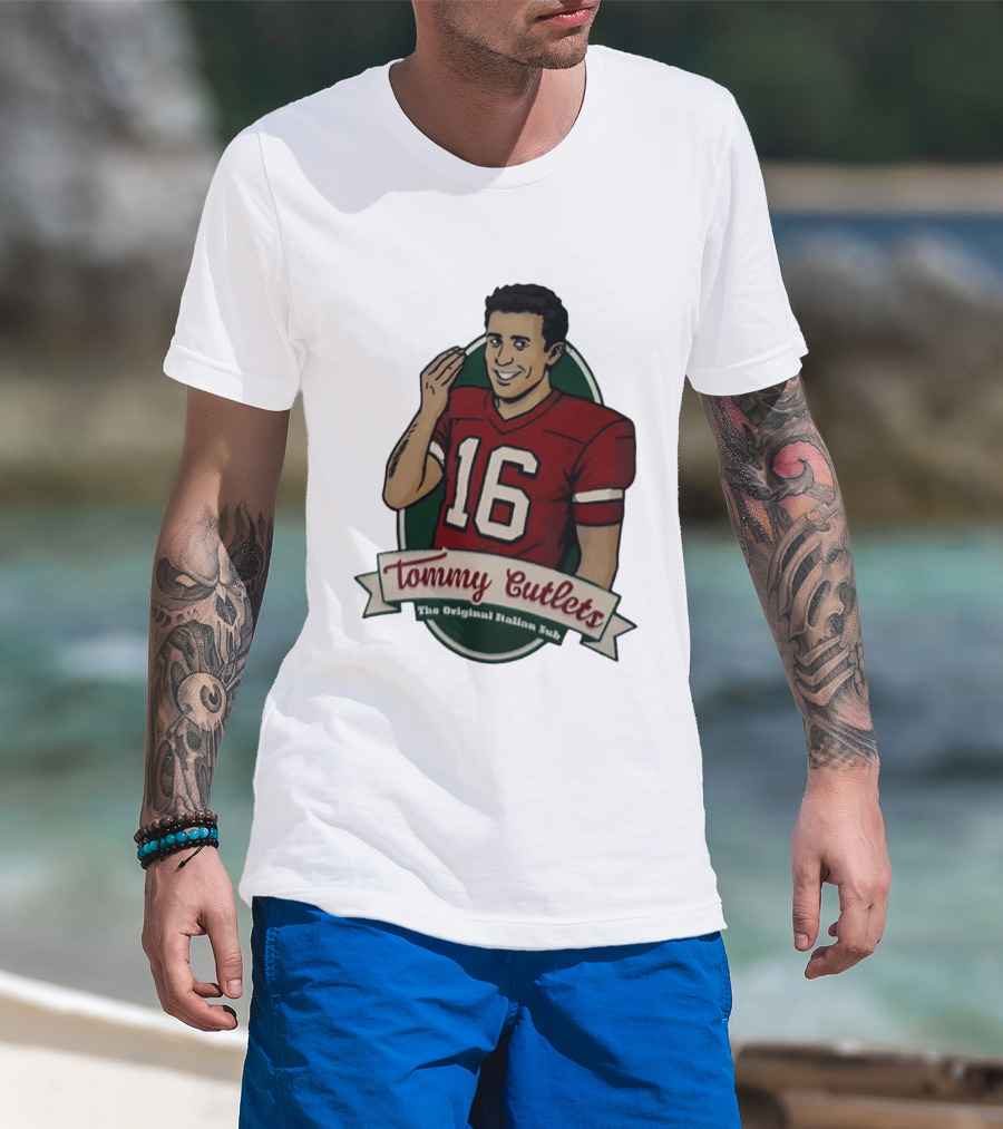 Tommy DeVito 16 Football Jersey Tommy Cutlets The Original Italian Sub T-Shirt