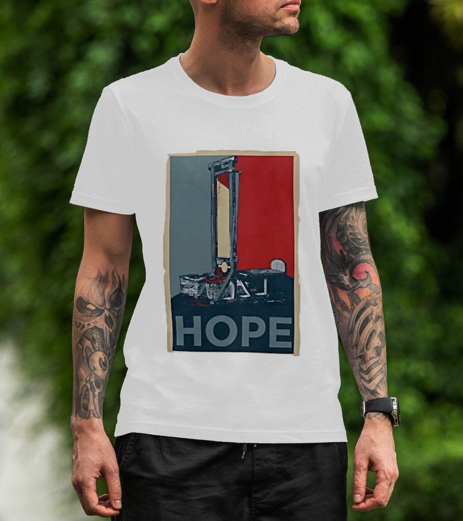 Hope Guillotine Vintage Style Political Icon Concept T-Shirt