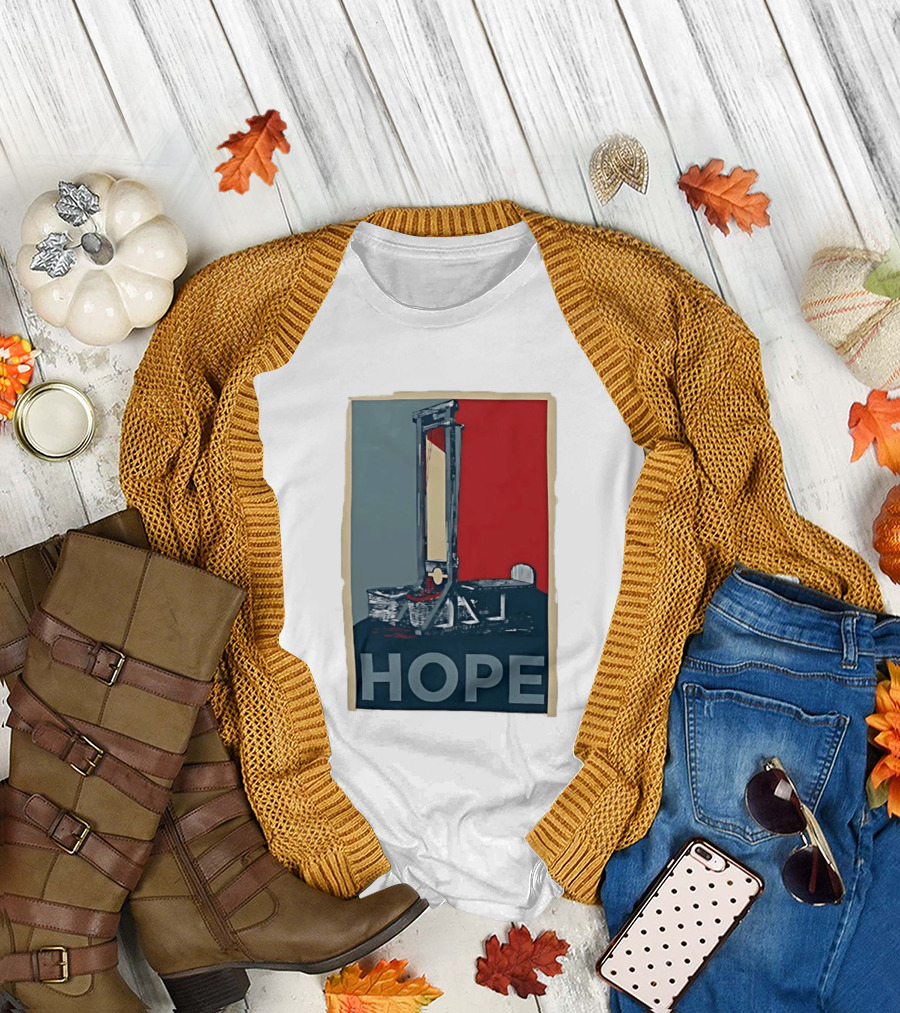 Hope Guillotine Vintage Style Political Icon Concept T-Shirt