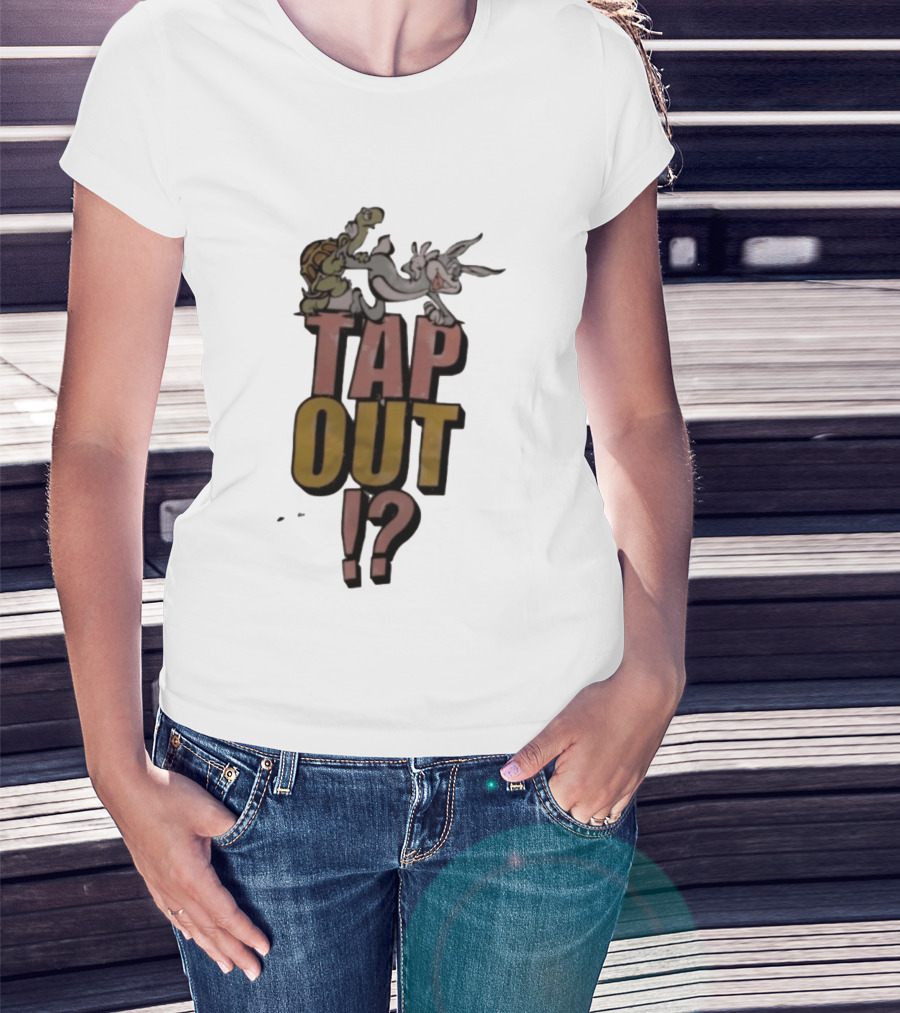 Turtle And Rabbit Tap Out Wrestling Match Showdown T-Shirt